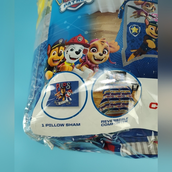 Nickelodeon Paw Patrol Gangs All Here Twin Full Comforter Pillow Sham 2 pc Set - Picture 4 of 12